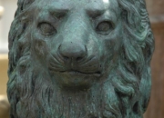 Bronze - Löwe -  sitzend - Höhe