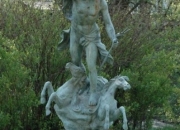 Neptun-Fisch-Bronze-Gruppe-Wassergott-