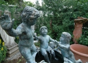 großer Barockbrunnen mit 5 Putten Bronze