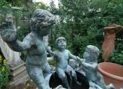 großer Barockbrunnen mit 5 Putten Bronze