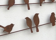 Scherenschnitt Paravent "Vögel"
