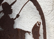 Scherenschnitt Spaten - "Der Angler"