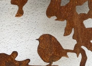 Scherenschnitt Vogel im Ast - Paravent