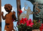 Eisenguss - Edelrost - Putti - Putto trifft Wassermann
