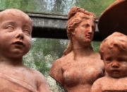 original italienische - Terracotta Büste - Mädchenbüste