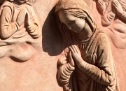 Relief Maria - original italienisches Terracotta - Impruneta -