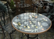 Gartenmoebel - Deruta - Tisch- Eisenstuhl