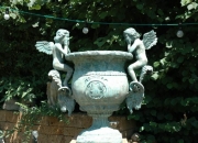 Engelamphore Pflanzamphore Gartenamphore Bronzevase Eisenvase